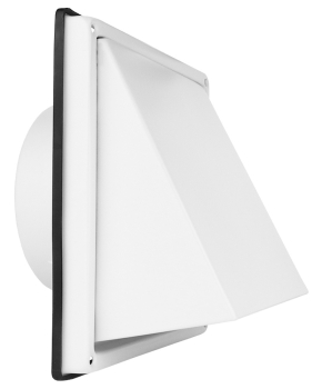 Ablufthaube Edelstahl schwarz Stutzen für Rohre DN 100, incl. Schaumgummidichtung, Schrauben/ Dübel (4)